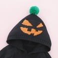 thumbnail image 4 of KAUOD Toddler Halloween Pumpkin Jumpsuits Knit Hooded Front Pockets 3 6 12 18 24 Months Baby Boys Outfits Ribbed Soft Jumpsuits, 4 of 5