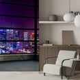 thumbnail image 2 of Idea4wall 2pcs 3D Cityscape Light Night Scene Stick Wallpaper Removable Wall Murals Large Wall Stickers for Home Decoration, 132"x48", 2 of 5