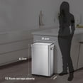 thumbnail image 2 of Bote de basura inteligente EKO Mirage Deluxe 50L acero Inoxidable, 2 of 12