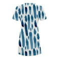 thumbnail image 4 of QUYUON Women's Short Sleeve Scoop Neck Swing Dress Casual Summer Floral Print T-Shirt Mini Dress Loose Fit Comfy Casual Swing Tunic Dress A-Line Short Dresses Style D-591 Blue_F L, 4 of 4