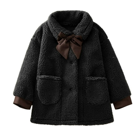 

koaiezne Wool Fleece Thick Warm Coat Toddler Kids Clothes Outdoor Outerwear Windproof Girls Baby Boys Girls Coat&jacket Character Coats for Girls Jumpsuit Coat for One Year Old Girl
