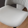 thumbnail image 6 of Kidol & Shellder Modern Bar Stools Set of 2, Adjustable Swivel PU Leather Counter Stools, Armless Kitchen Island Bar Chairs with Hollow Mid Backrest for Home & Bar, Gray, 6 of 8