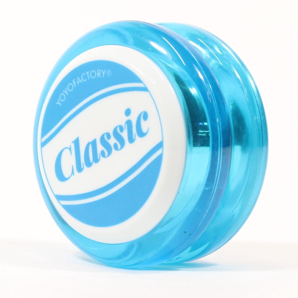 YoYoFactory Loop Classic Yo-Yo - Looping YoYo (Blue w/White Caps)