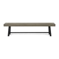 thumbnail image 2 of LifeSky 74-Inch Outdoor Acacia Wood Patio Bench for 3-4 People Seating: Weather-Resistant Solid Hardwood & Rustic Metal A-Frame - Sun, Rain & Snow Proof - for Deck, Garden, Backyard Dining, 2 of 8