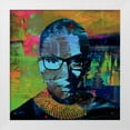 thumbnail image 2 of Stephen Chambers 12x12 White Modern Wood Framed Wall Art Titled - Ruth Bader Ginsburg 1, 2 of 6