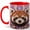 Red, variant on Ornate Red Panda Coffee Mug, Forest Animal Mug, Ceramic 11 oz
