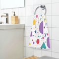 thumbnail image 3 of Yayeee 2 Pack Hand Towels for Bathroom 100% Cotton 16" x 28" Soft Absorbent Kitchen Towel, Retro Round, 3 of 7