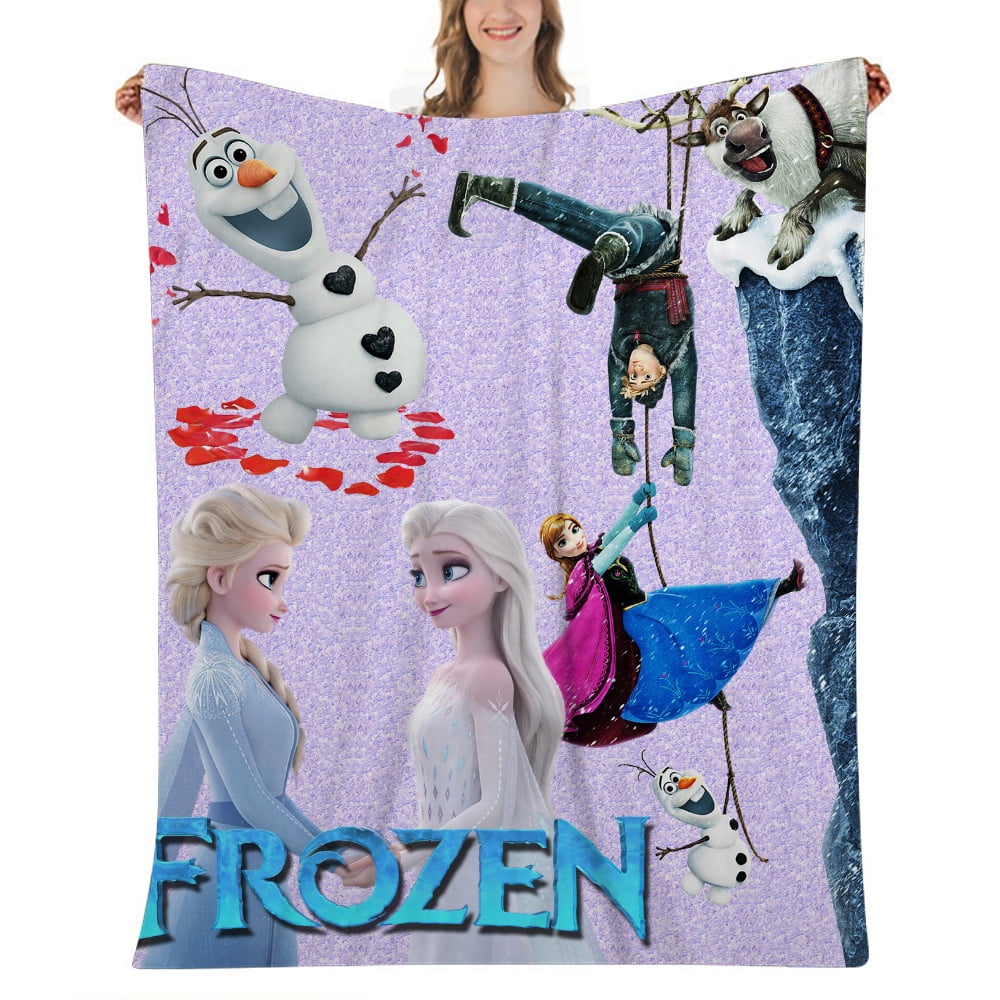 Frozen Elsa Blanket Throw 52x59 inch, Soft Throw Blanket, Big Blankets