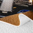 thumbnail image 5 of Castle Fairy Dynamic Night F1 Car Bed Spread Queen,Racetrack Print Queen Coverlet Set for Bedroom,Black Orange, 5 of 7
