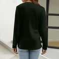 thumbnail image 3 of Holzkary Women's V Neck Long Sleeve Tops Button Down Casual T Shirts Basic Loose Fit Tunic Blouse Long Sleeve Tops Women 2025 Autumn Womens Neck T Shirts Casual Shirts for Women Uk Dark Grey 3Xl, 3 of 8
