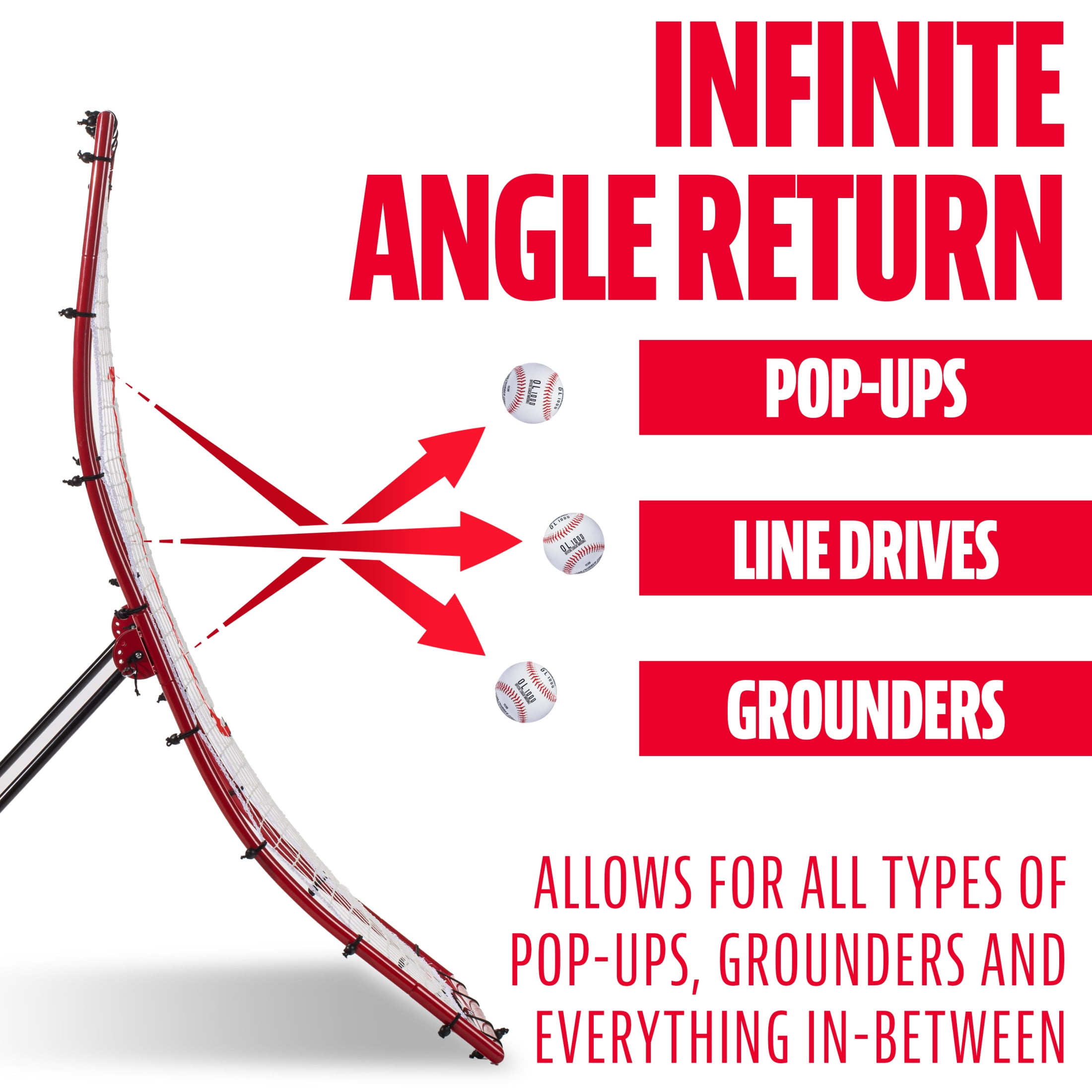 Franklin Sports Baseball Pitchback Rebounder Net with Pitching Target, 68 in