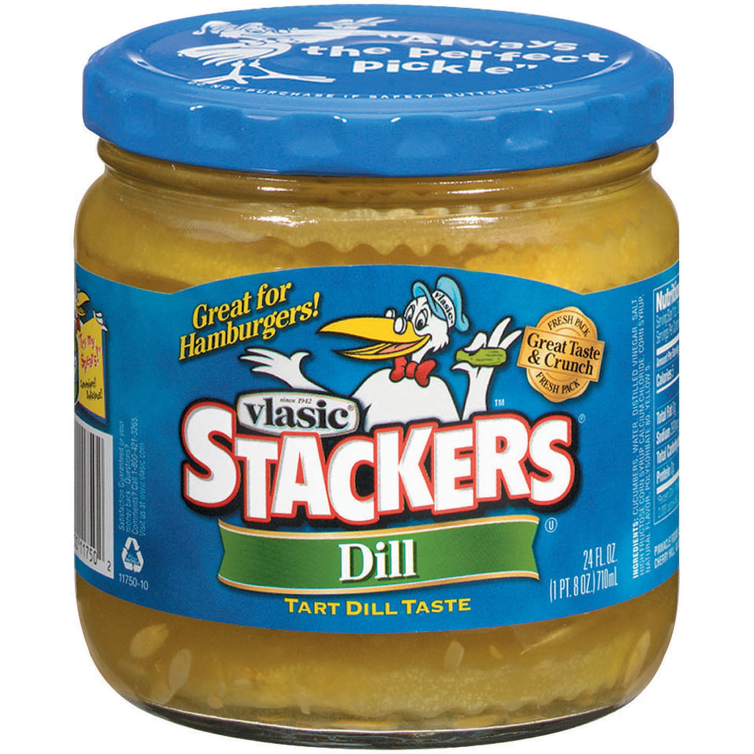 Vlasic Stackers Dill Pickles 24 Oz Walmartcom.