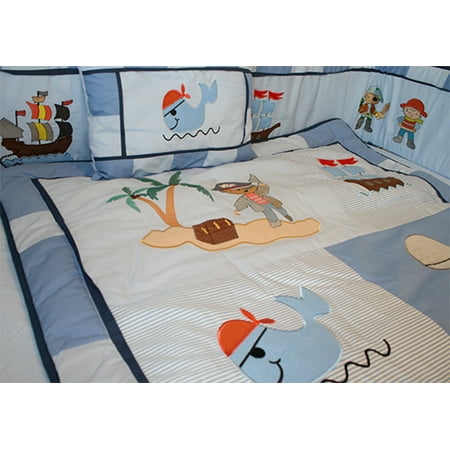 Babyfad Pirates 10 Piece Crib Bedding Set Walmart Canada