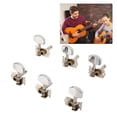 thumbnail image 1 of Folk Guitar Tuner Pegs Kit, Wear Proof Guitar Open String Tuning Pegs Lightweight Accurate Metal Robust 3L3R  For Maintenance, 1 of 8