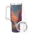 thumbnail image 2 of KLL Meditating Cute Horse Print 40oz Stainless Steel Insulated Car Cup Coffee Mug with Spillproof Lid - Keep Your Drink Hot or Cold on the Go, 2 of 8