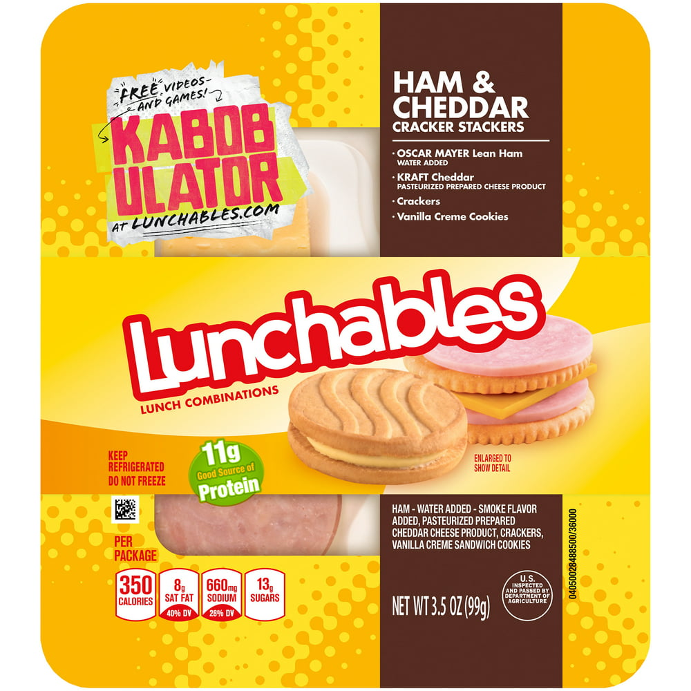 Lunchables Lunch Combinations Ham & Cheddar Cracker Stackers, 3.5 oz