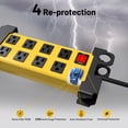 thumbnail image 2 of Regleta de enchufes OKCHILD con 8 tomacorrientes y protector contra sobretensiones 2700J, cable de 1,8 m, 2 of 7
