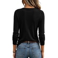 thumbnail image 4 of ASDFVBKG Women's Tops Fall Crew Neck Long Sleeve Tshirts Shirts Casual 2026 Fashion Clothes Outfits Black XL, 4 of 5