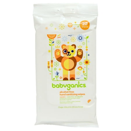 Babyganics Alcohol-Free Hand Sanitizing Wipes, Mandarin, 20 Count