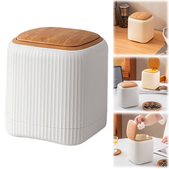 Clearance Under $5 Trash Can Step Trash Can For Modern Kitchen Bin,Plastic White (1Pc)
