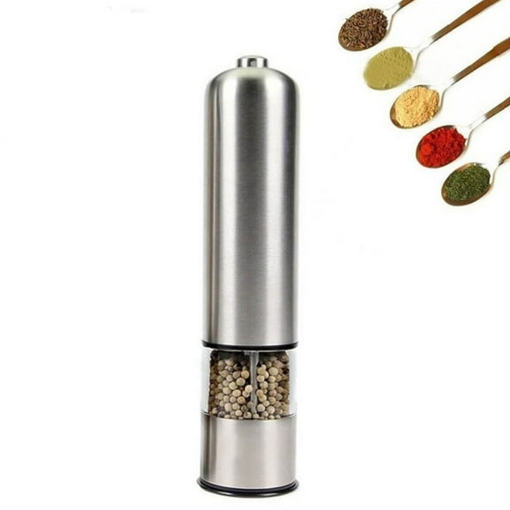 CCWADH Electric Salt and Pepper Grinder- Stainless Steel Battery Operated Salt & Pepper Mills - Automatic Pepper Mill Grinders ( Battery Not Included )