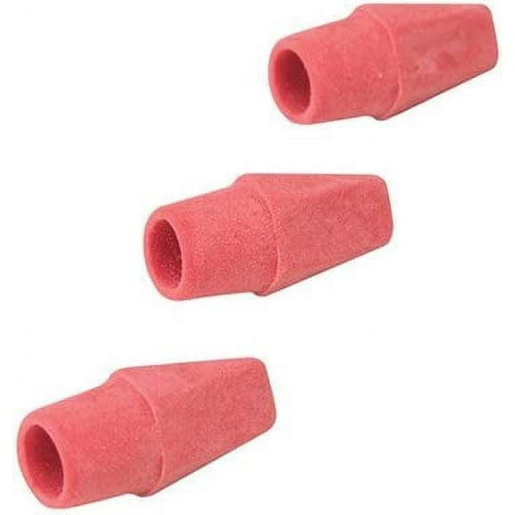 Pink Pencil Cap Erasers, Caps, 12/Pack EXP02512