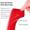 thumbnail image 6 of Diamond Star Women's Knee High Socks Trouser Socks, Stretchy Soft Thin Material (Red - 6 Pairs, Socks Size 9-11, Fit Women's Shoe Size 4-10.5), 6 of 6