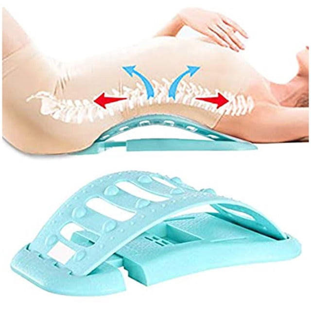 ziyahi Back Stretcher Spine Stretcher for Back Stretcher Relaxation Back Massage Device Blue