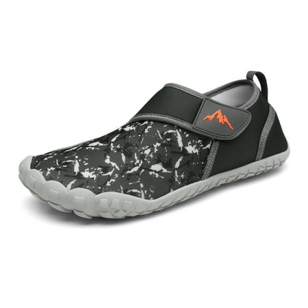 

NORTIV 8 Men s Barefoot Water Shoes Lightweight Outdoor Sports Quick Dry Aqua Swim Surf Shoes SNWS222M GREY Size 10.5