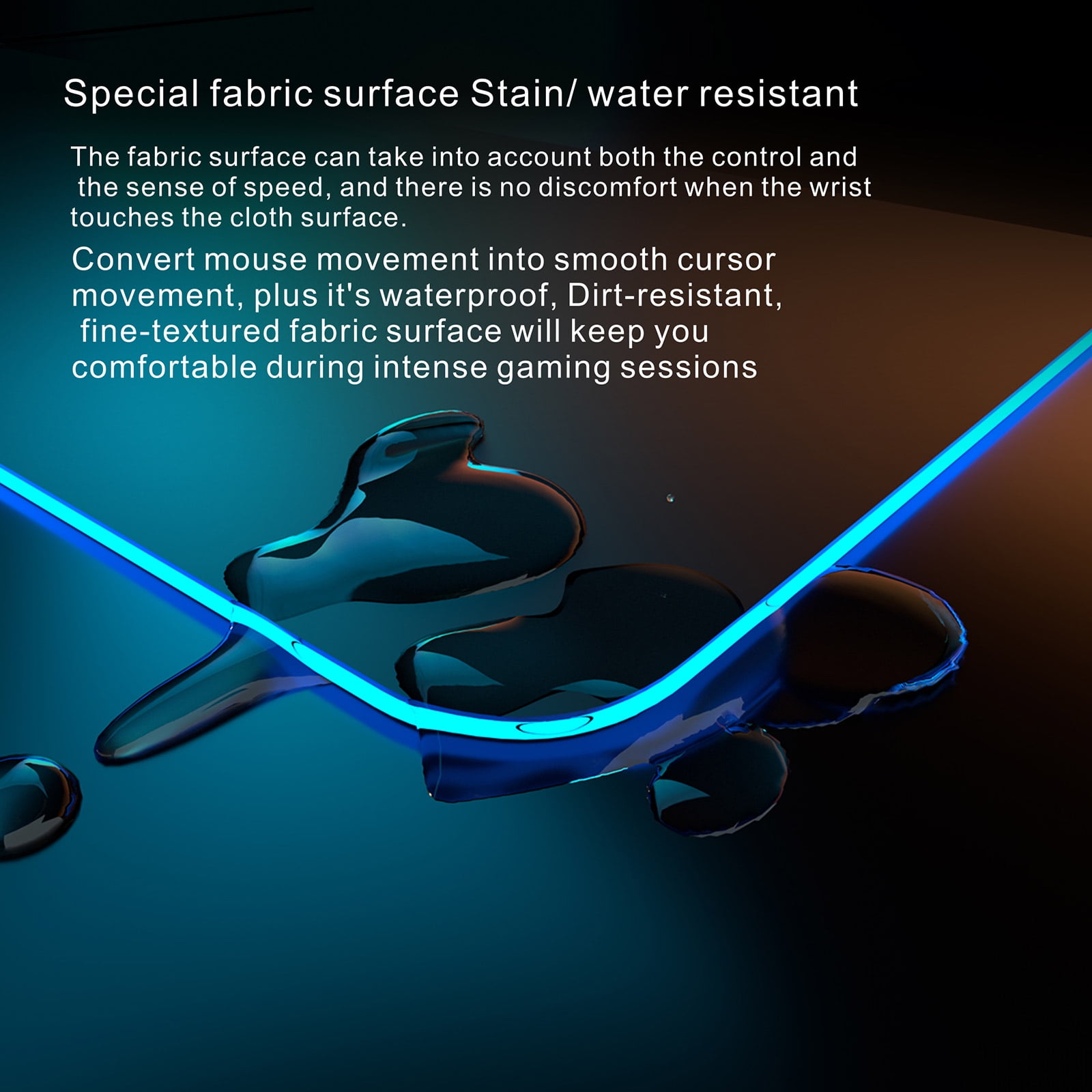 Gaming Mouse Pad With 15W RGB Mouse Pad For Mice Desk Cushion Mouse Mat For Laptops