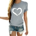thumbnail image 2 of hcuribad Valentine's Shirts for Women Womens Shirts t Shirts for Women Matching Shirts for Couples Womens Blouse Valentines Day Short Sleeve t Shirt Love Shirts Tops Gifts for Couples Grey M, 2 of 5