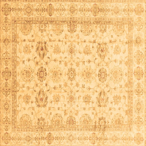 Ahgly Company Indoor Square Oriental Brown Traditional Area Rugs, 4' Square