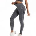 thumbnail image 2 of SROBPTY Fall Womens Pant Solid Sculpting High Waist Yoga Leggings, 2 of 5