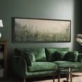 thumbnail image 3 of Large Framed Canvas Print Tranquil Nature Landscape with Wildflowers Wall Art Decorative Ready to Hang Painting for Living room Bedroom - 60"x20" Black Frame, 3 of 9
