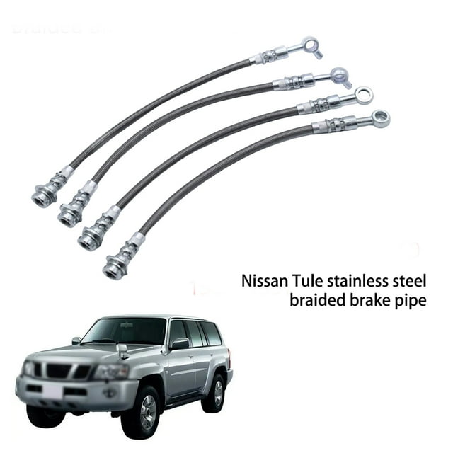 Braided Brake Line Hose Set Accessory Professional Modified Part Stainless Steel Car Braking Hoses Controlling Lines Accessories Type 1