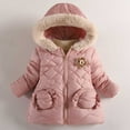 thumbnail image 3 of Fjofpr Toddler Girls Winter Coats 3 T and 4 T Boys' And Girls' Long-sleeved Warm Children's Hooded Zipper Jacket B Pink 4 Years, 3 of 10