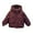 Red, variant on Boys Girls Solid Color Raincoat Waterproof Coats with Hooded Rain Jacket Windbreaker Kids Lightweight Puffer Coat Warm Padded Jacket