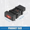 thumbnail image 4 of Unique Bargains Warning Indicator Switch No.25290F4100/25290F4300 Warning Light Button for Nissan Sentra B14, 4 of 7