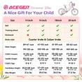 thumbnail image 6 of ACEGER 14 Inch Girls Bike with Basket and Training Wheels, Unicorn Style for Ages 3-6, Purple, 6 of 6