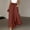 Wine wide leg flowy pants for women a1, variant on Cagogo Women Wide Leg High Waisted Flowy Pants with Pockets Solid Casual Boho Vacation Long Pants Skirt, Black XL