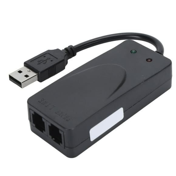 USB External Dial Up Fax Data Modem, Dual RJ11 Ports 56K Plug and Play Computer Fax Modem for Laptop for LINUX