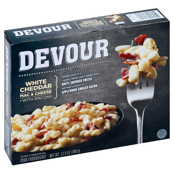 Devour White Cheddar Mac and Cheese with Bacon, 12 Ounce -- 8 per case.