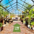 thumbnail image 6 of Jocisland 10x12 ft Polycarbonate Greenhouse with Rain Gutter & 4 Roof Vents, Heavy Duty Aluminum for Outdoor Garden Backyard, Black, 6 of 8