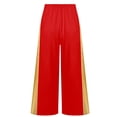 thumbnail image 2 of Kaerm Girls Palazzo Pants Kids Celebration of Spirit Wide-Leg Pants Yoga Praise Dance Trousers Praisewear Red 14, 2 of 6
