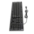 thumbnail image 1 of Gaming Keyboard, USB Wired Keyboard, Rainbow LED Backlit, 104 Keys Round , Waterproof, for Win   OS X Desktop Laptop, for AIO Computer, 1 of 8