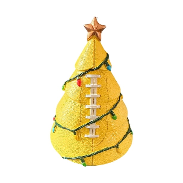 Adorno navideño de fútbol, adorno navideño, pequeño y reutilizable, regalo decorativo para escritorio, entusiastas de los deportes de pelota, Estilo F