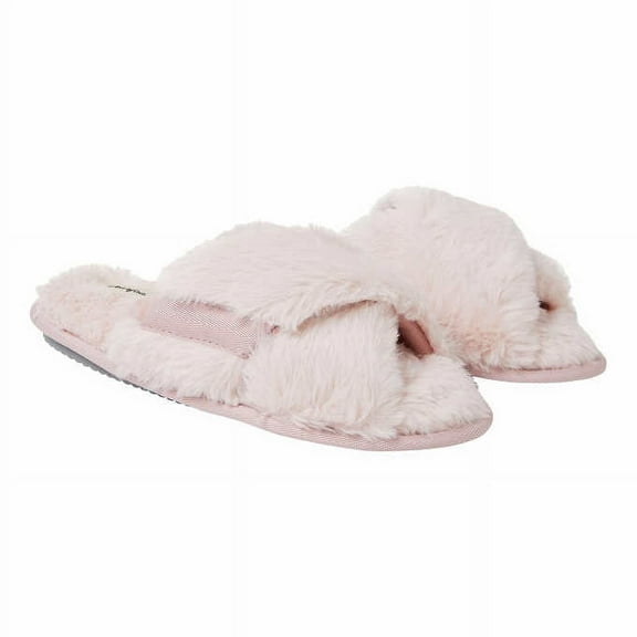 Dearfoams Ladies' Crossband Slipper Size L 9-10 PINK