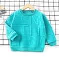 thumbnail image 2 of Ruyang Kids Boys Girls Letter Sweatshirts Cute Long Sleeve Pullover Sweatshirt Toddler Plain Crewneck Baggy Casual Tops, 2 of 5