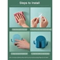 thumbnail image 3 of Torubia 5 Pcs Colorful Wall Mount Phone Holder Self-Adhesive Wall Beside Organizer Storage Box Plastic Charging Phone Stand Remote Phone Brackets Multi-Function Holder for Bedroom Kitchen Bathroom, 3 of 6