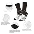 thumbnail image 3 of KLL Piano Keys With Musical Notes Print Cool Socks Men's Women's Crew Socks Funny Crazy Novelty Stockings, 3 of 6